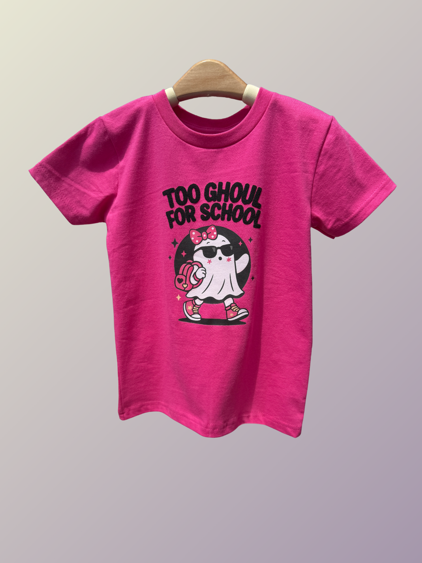 Too Ghoul for School Girls’ Halloween Graphic Tee – Cute Ghost Shirt