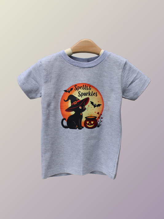 Spells and Sparkles Kids Halloween Shirt 🎃✨