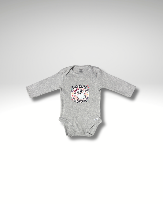 Too Cute to Spook Baby Onesie – Halloween Outfit for Babies | Infant Ghost Bodysuit, Fall Baby Clothes